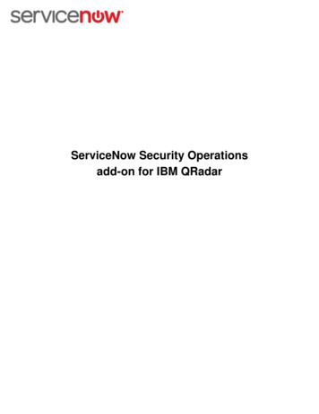 ServiceNow Security Operations Add-on For IBM QRadar