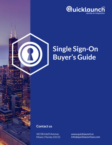 Single Sign-On Buyer's Guide - QuickLaunch