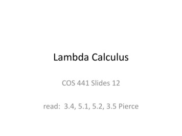 Lambda Calculus - Princeton University