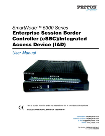 SmartNode 5300 Series Enterprise Session Border Controller . - Patton