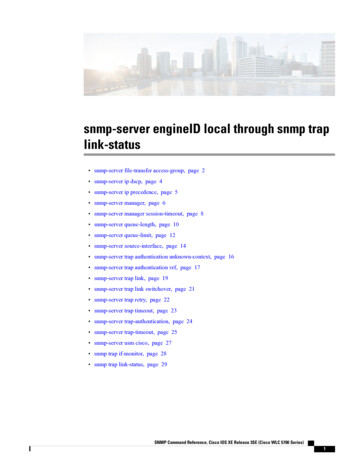 Snmp-server EngineID Local Through Snmp Trap Link-status - Cisco