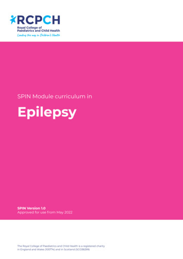 SPIN Module Curriculum In Epilepsy