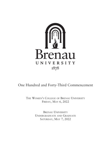 One Hundred And Forty-Third Commencement - Brenau University