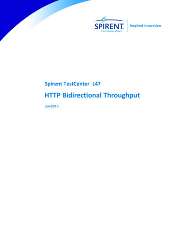 HTTP Bidirectional Throughput - Spirent