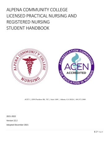 Nursing Student Handbook - Container.alpenacc.edu