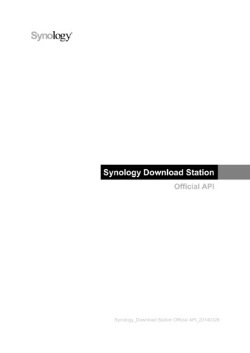 Synology Station Official API