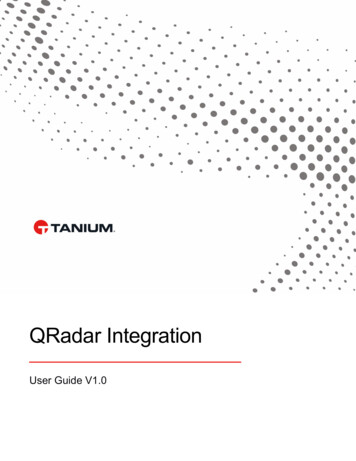 Tanium QRadar User Guide - IBM Cloud