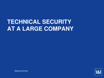 Technical Security At 1&1 - RUB