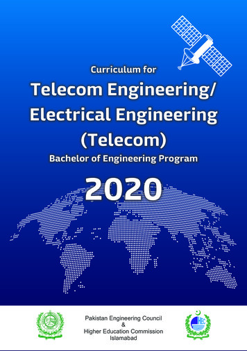 Curriculum For Telecom Engineering/ Electrical Engineering (Telecom)