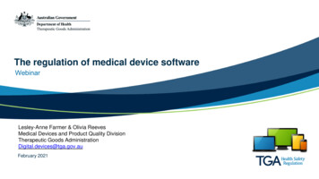 The Regulation Of Medical Device Software