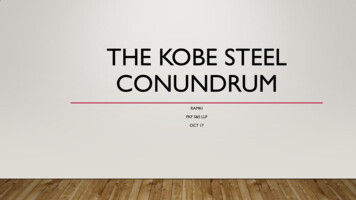 The Kobe Steel Conundrum - Pkfindia.in