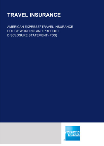 TRAVEL INSURANCE - American Express