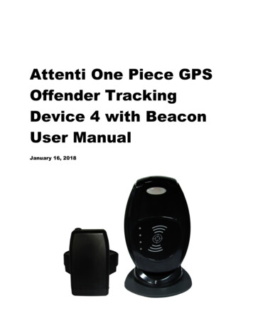 Attenti One Piece GPS Offender Tracking Device 4 With Beacon User Manual