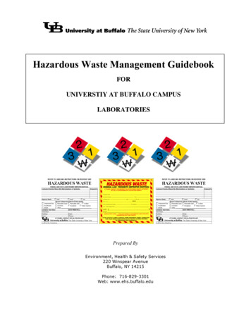 Hazardous Waste Management Guidebook - University At Buffalo