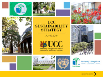 UCC SUSTAINABILITY STRATEGY - University College Cork