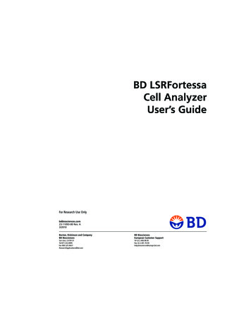 BS LSRFortessa Cell Analyzer User's Guide - UNAM