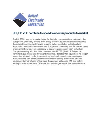 UEI, HP VEE Combine To Speed Telecomm Products To Market - UEI) - DAQ