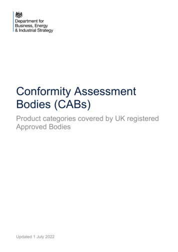 Conformity Assessment Bodies (CABs) - GOV.UK