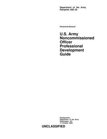 U.S. Army Noncommissioned Officer Professional Development - AS-FAS
