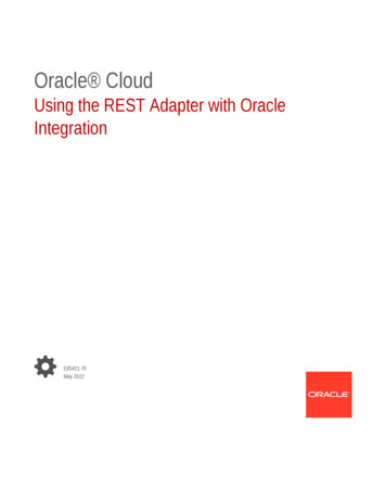 Using The REST Adapter With Oracle Integration