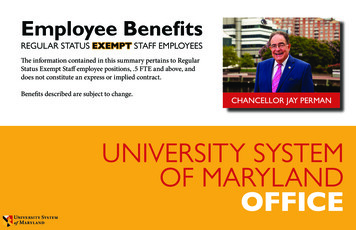 Employee Benefits - Usmd.edu