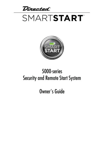 5000-series Security And Remote Start System Owner's Guide