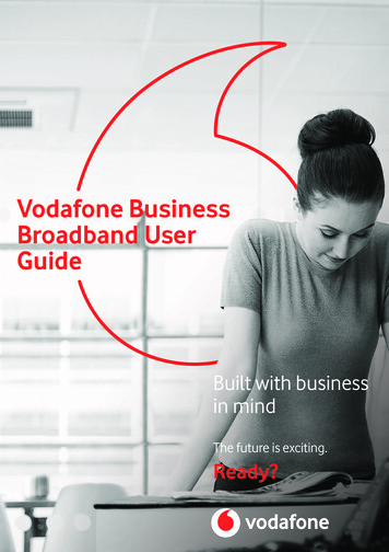 Vodafone Business Broadband User Guide