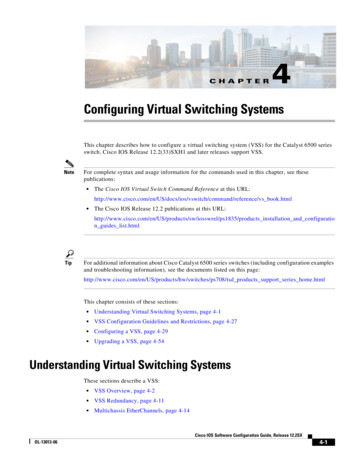 Configuring Virtual Switching Systems - Cisco