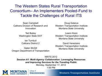 The Western States Rural Transportation Consortium An Implementers .