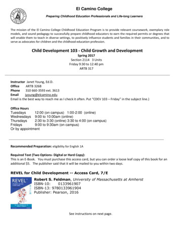 Child Development 103 - Child Growth And Development