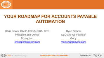 YOUR ROADMAP FOR ACCOUNTS PAYABLE AUTOMATION - Goby