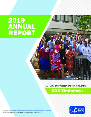2019 ANNUAL REPORT - Centers For Disease Control And Prevention