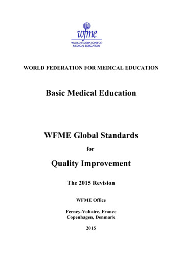 Basic Medical Education WFME Global Standards - IMEAc