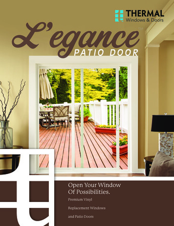 Thermal Legance Sliding Patio Door Catalog - Hess Windows