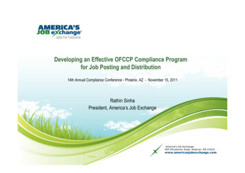 Developing An Effective OFCCP Compliance Program For Job Posting And .