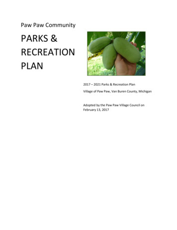 Paw Paw Community PARKS & RECREATION PLAN