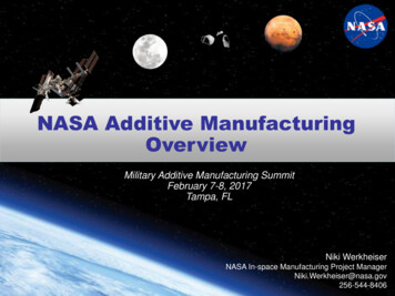 NASA Additive Manufacturing Overview