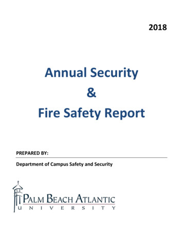 Annual Security Fire Safety Report - Palm Beach Atlantic University