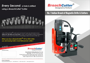 Every Second, A Hole Is Drilled Using A BroachCutter Cutter