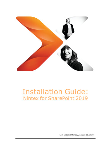 Nintex Workflow 2019 And Nintex Forms 2019 Installation Guide