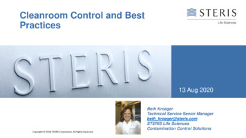 Cleanroom Control And Best Practices - PDA Midwest
