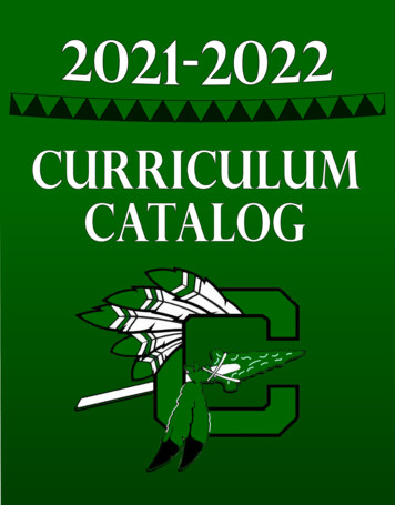 2021-2022 Curriculum Catalog Cover - OKALOOSA SCHOOLS