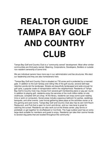Realtor Guide Tampa Bay Golf And Country Club
