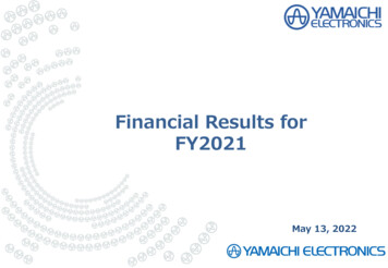 Financial Results For FY2021