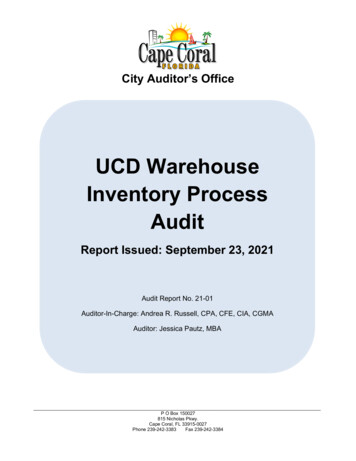 UCD Warehouse Inventory Process Audit - Files1.revize 