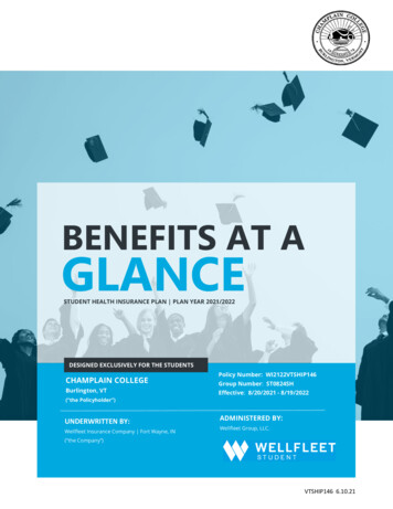 BENEFITS AT A GLANCE - Champlain College