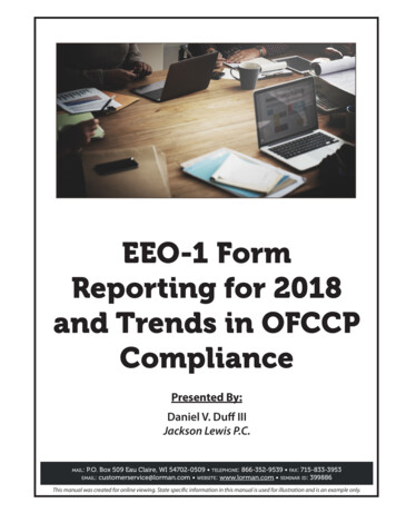 EEO-1 Form Reporting For 2018 And Trends In OFCCP Compliance