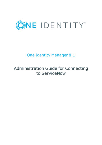 OneIM ServiceNow Administration - Quest