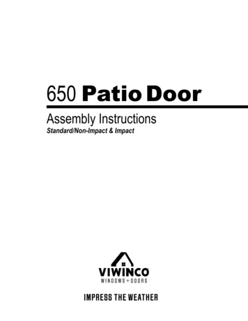 650 Patio Door - Viwinco Windows