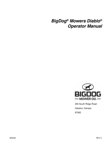 BigDog Mowers Diablo Operator Manual - LeagueAthletics 